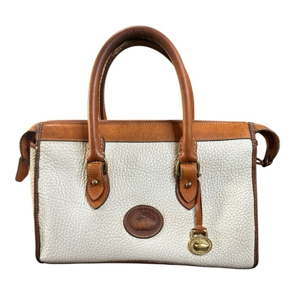 Dooney & Bourke Handbags - Project Dooney & Bourke White and Tan Leather Satchel